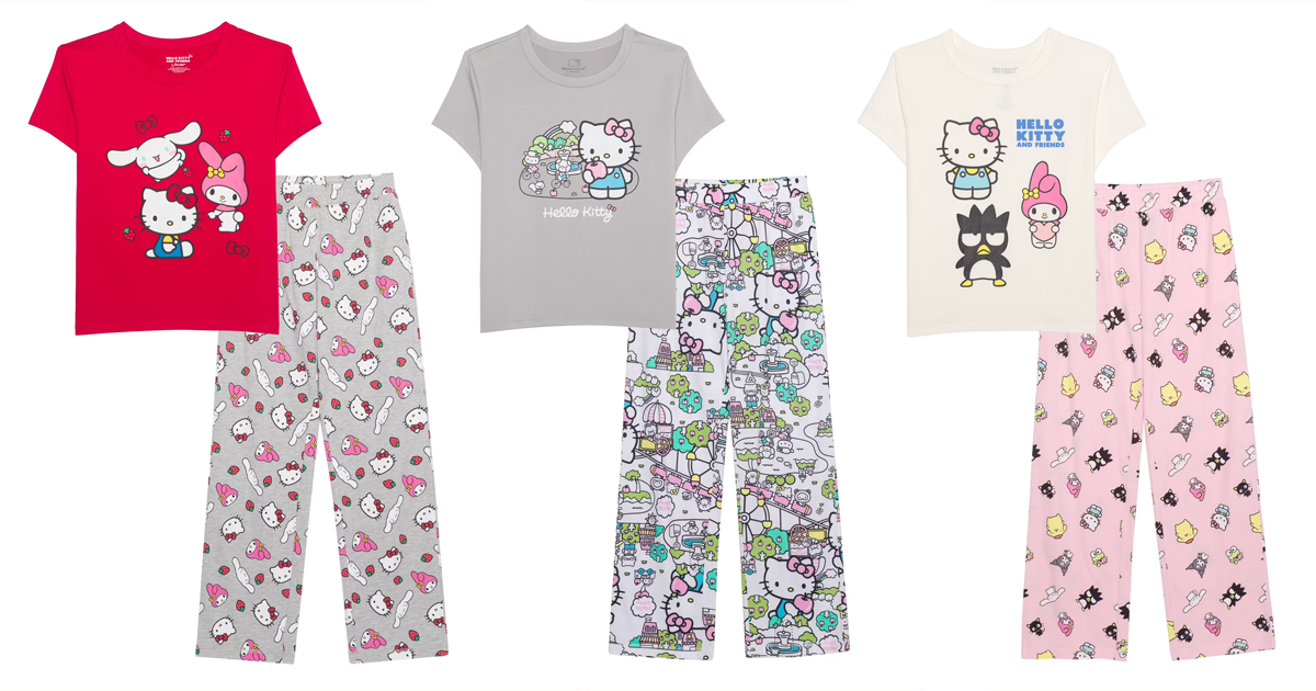 Hello Kitty Women s Graphic Tee and Pant set