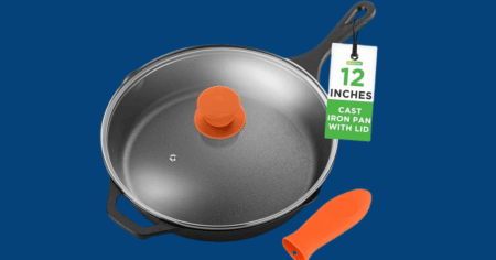 NutriChef 12-Inch Cast Iron Skillet