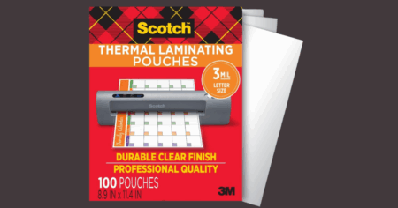 Scotch Thermal Laminating Pouches 100 Count