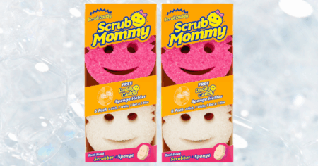 Two Packs of Scrub Daddy Polymer Foam Sponges with Scouring Pad 6 Pack