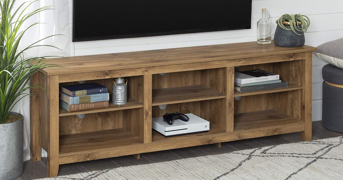 Walker Edison Wren Classic 6 Cubby TV Stand