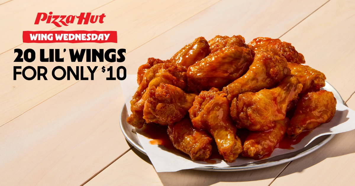 Wing Wednesday 20 Lil Wings for Only $10 at Pizza Hut Wing Wednesday 20 Lil Wings for Only $10 at Pizza Hut
