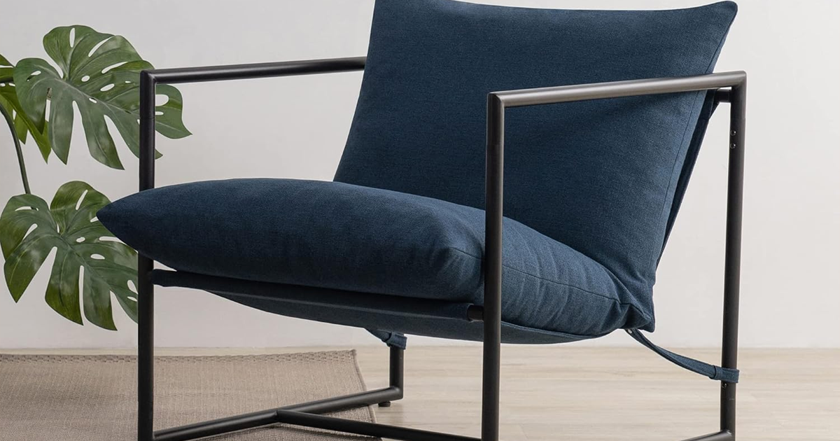 Zinus Aidan Sling Accent Chair In Navy