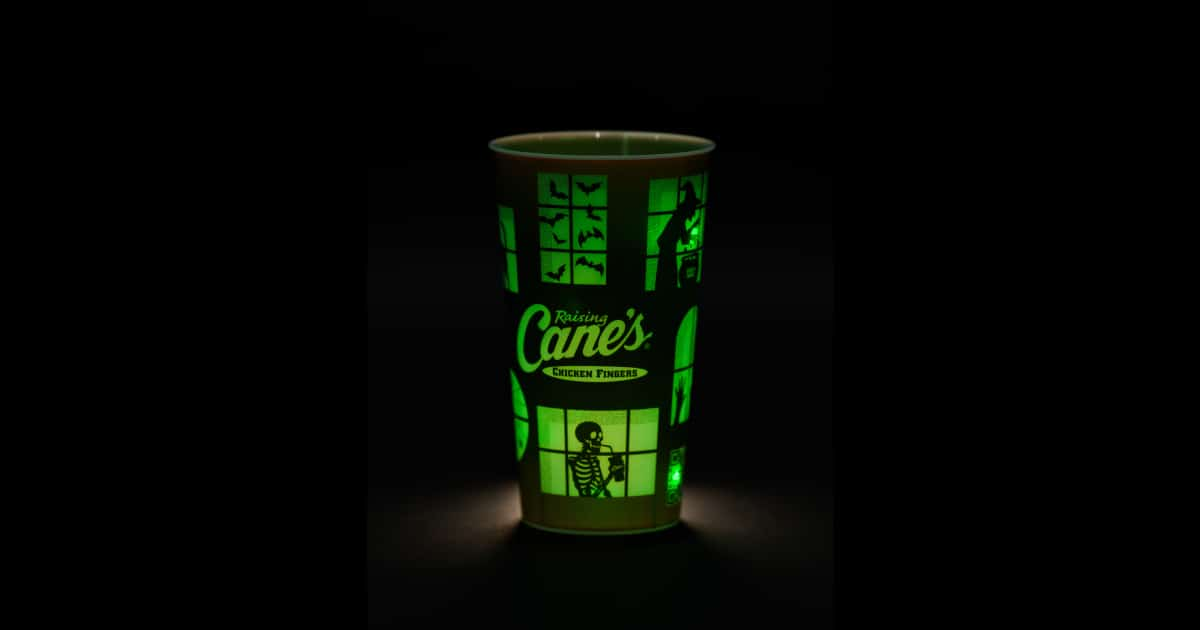 raising canes glow in the dark cup