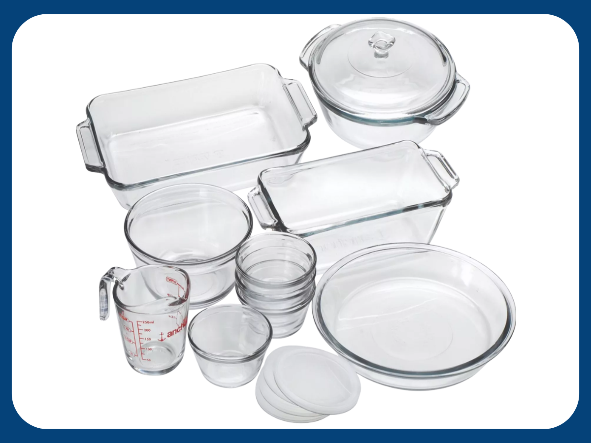 Anchor Hocking 15 Piece Glass Bakeware Set