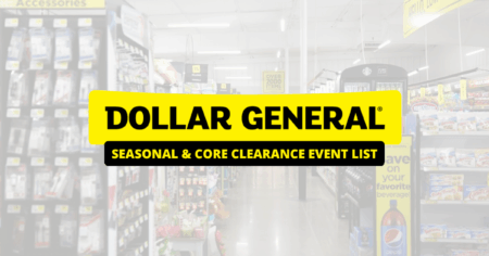 Dollar General Seasonal Core Clearance Event List Mobile View
