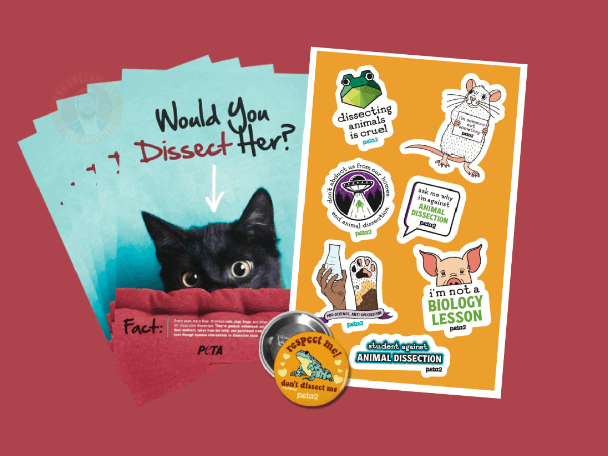 Free End Animal Dissection Stickers from PETA