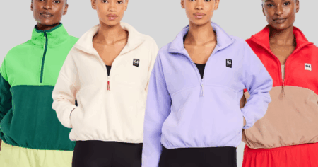 Microfleece cropped jacket