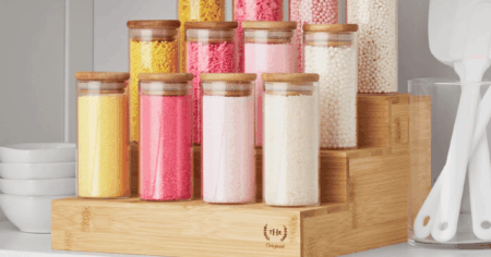 The Home Edit Bamboo Risers 1