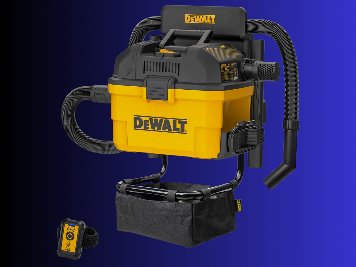 DEWALT Portable 6 Gallon 5 Horsepower Wall-Mounted Garage Wet Dry Vacuum Cleaner DXV06G