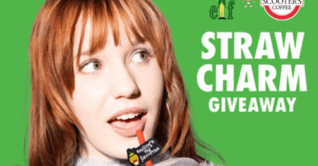 Free Smiling's My Favorite Straw Charm at Scooter's Coffee