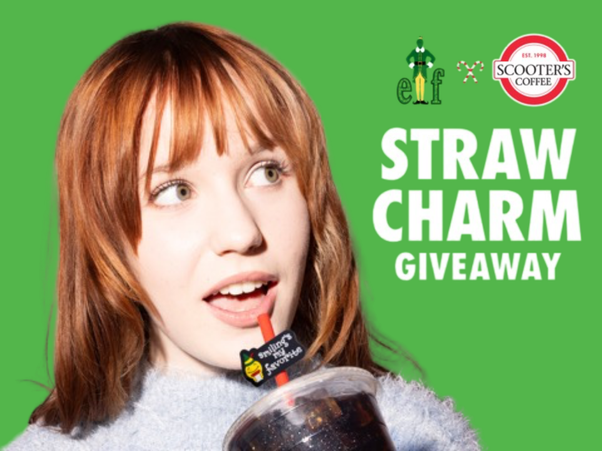 Free Smiling's My Favorite Straw Charm at Scooter's Coffee