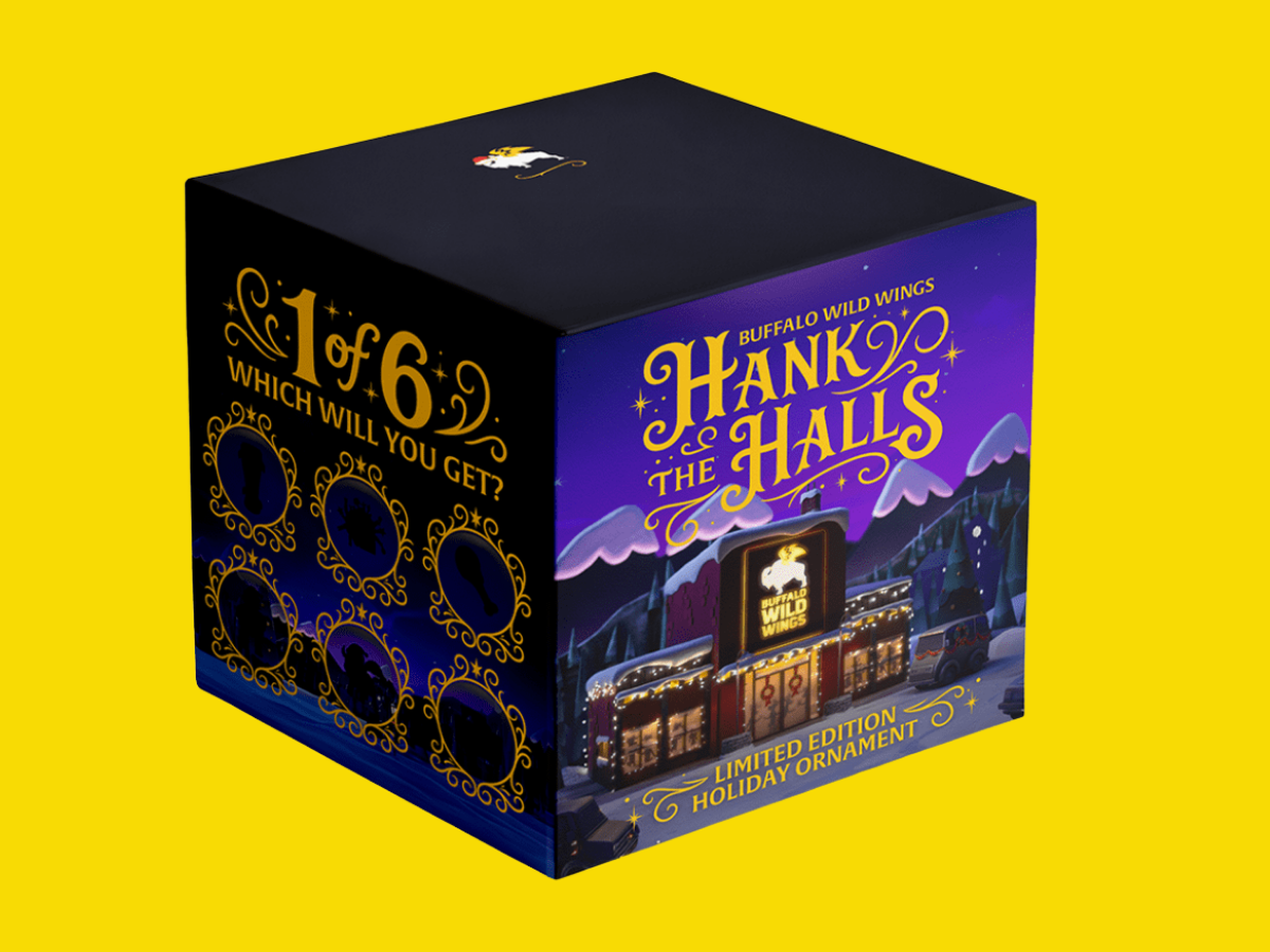 Hank the Halls Blind Box Ornament at Buffalo Wild Wings Hank the Halls Blind Box Ornament at Buffalo Wild Wings