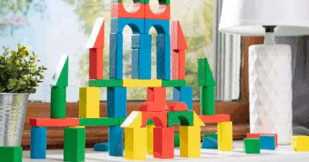 Melissa & Doug Wooden Building Blocks