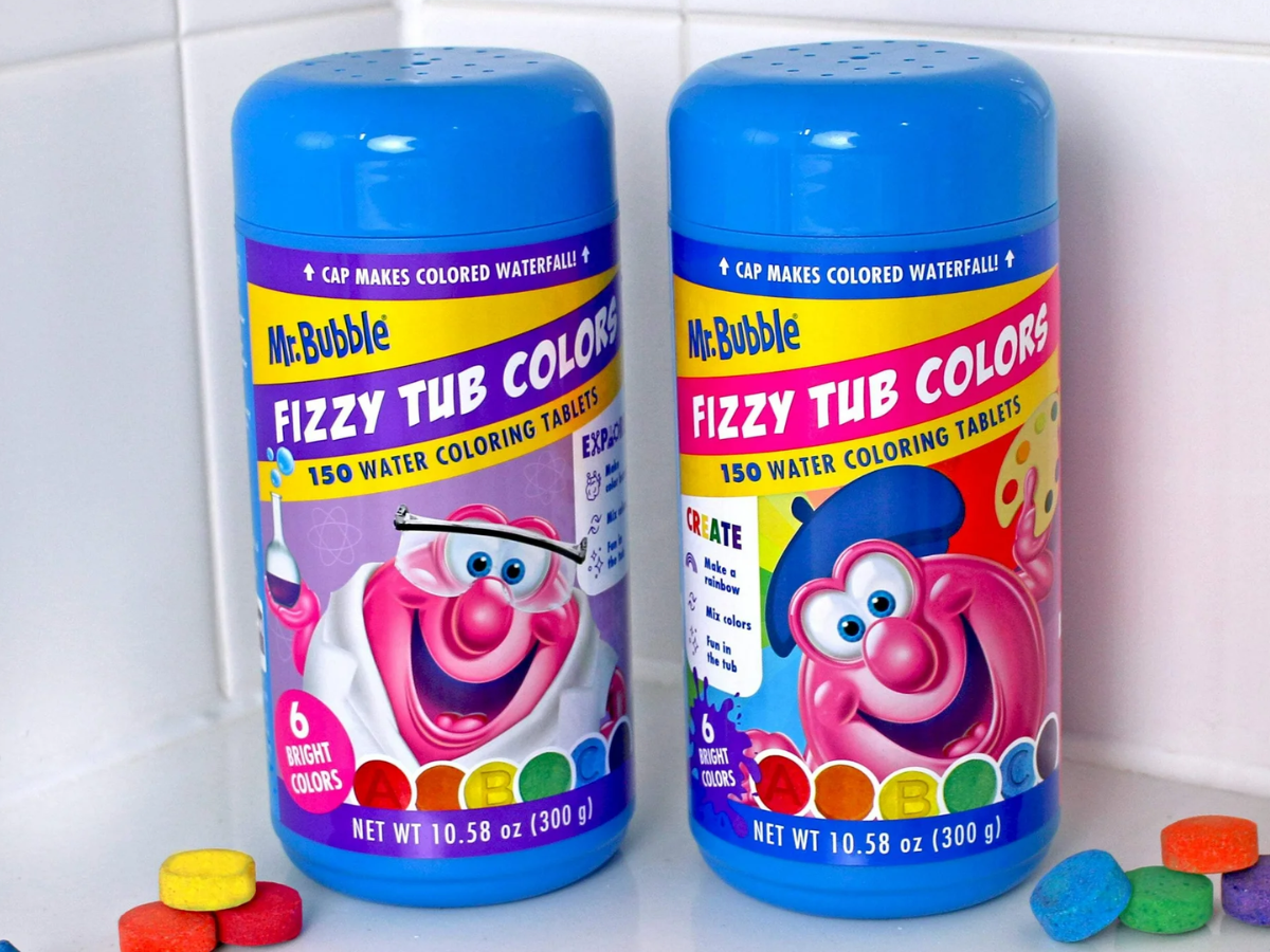 Mr Bubble Fizzy Tub Colors