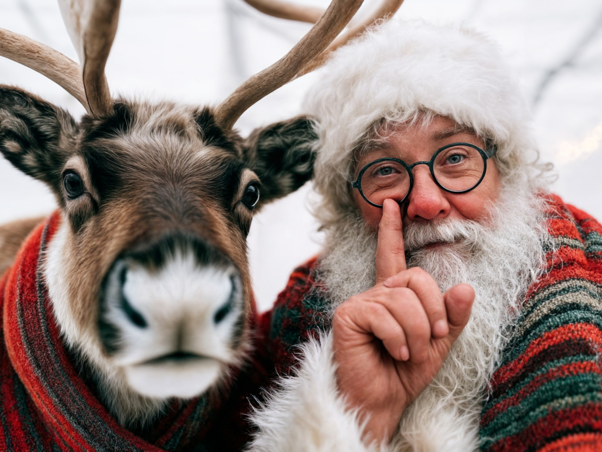 Santa with a Reindeer