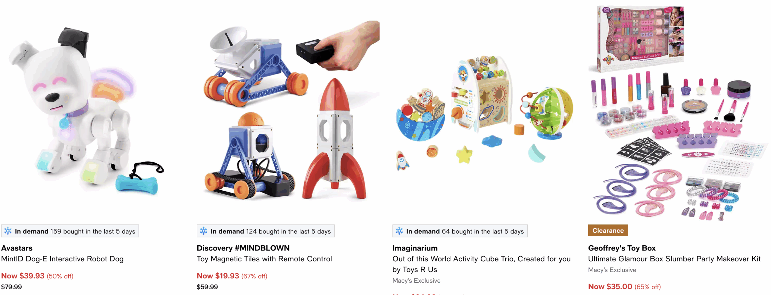 Macy's Toy Clearance