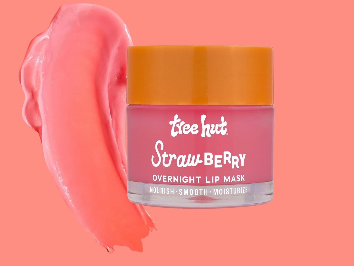 Tree Hut Strawberry Overnight Lip Mask Hydrating Lip Treatment Leave On Overnight for Soft Smooth Lips 0 6 o lip mask
