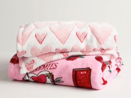 v day plush throws