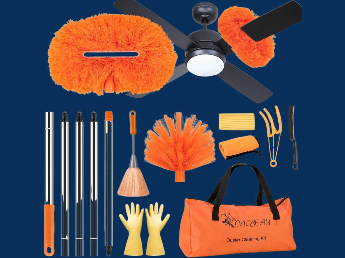 cleaning fan long reach pole