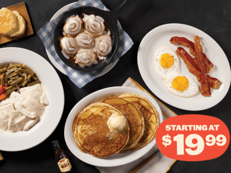 Cracker Barrel Meals for Two Starting at $19 99