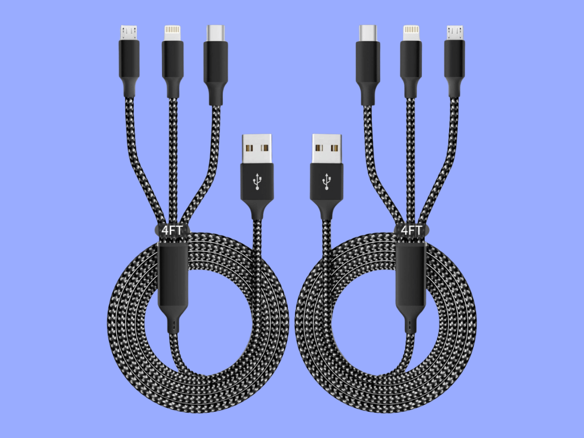 IDISON 4ft Multi Charging Cable 2 Pack Only $4 xx on Amazon