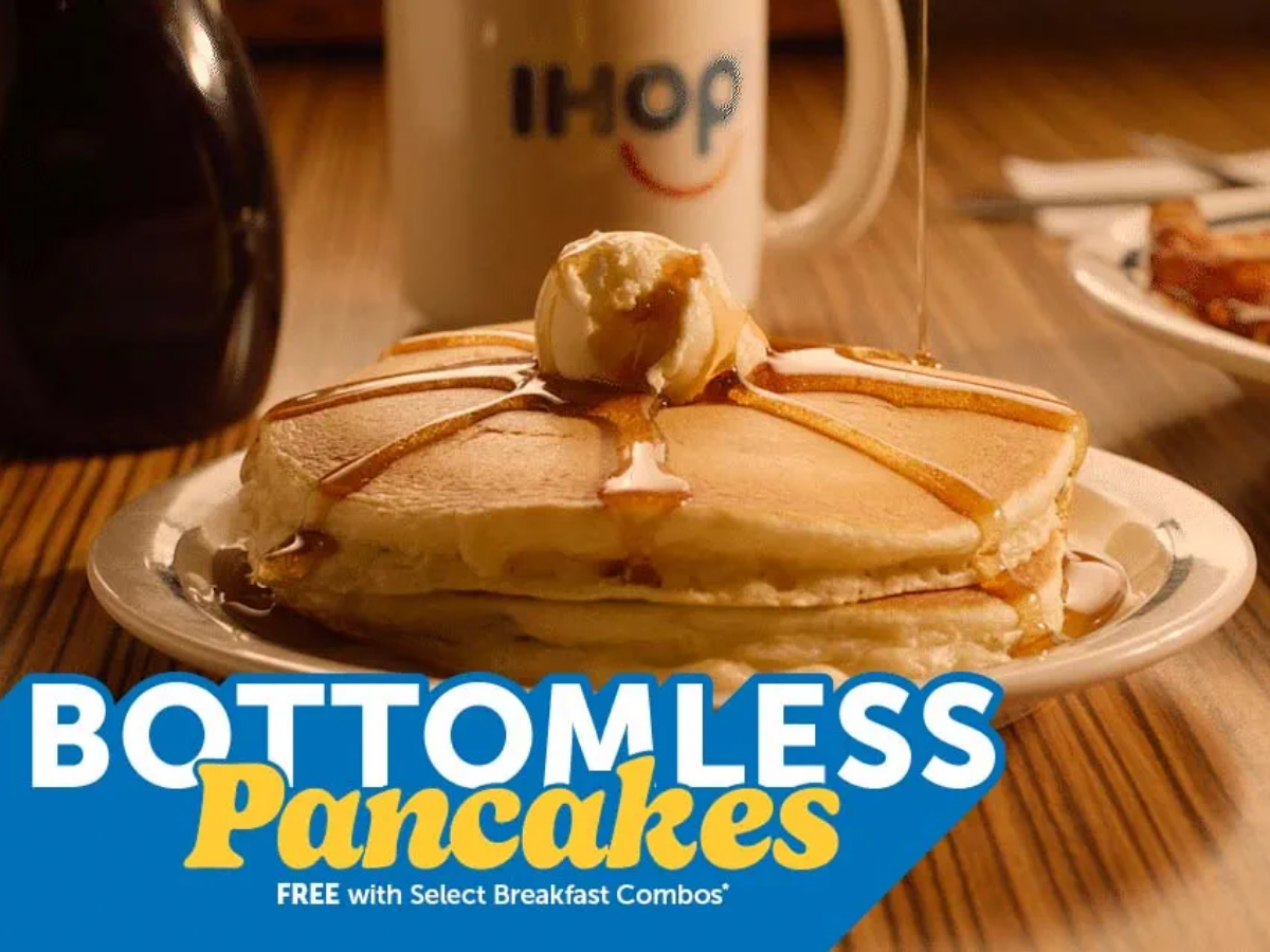 IHOP Bottomless Pancakes Free with Select Breakfast Combos
