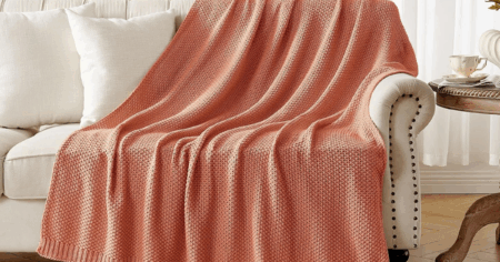 cozy knit blanket throw