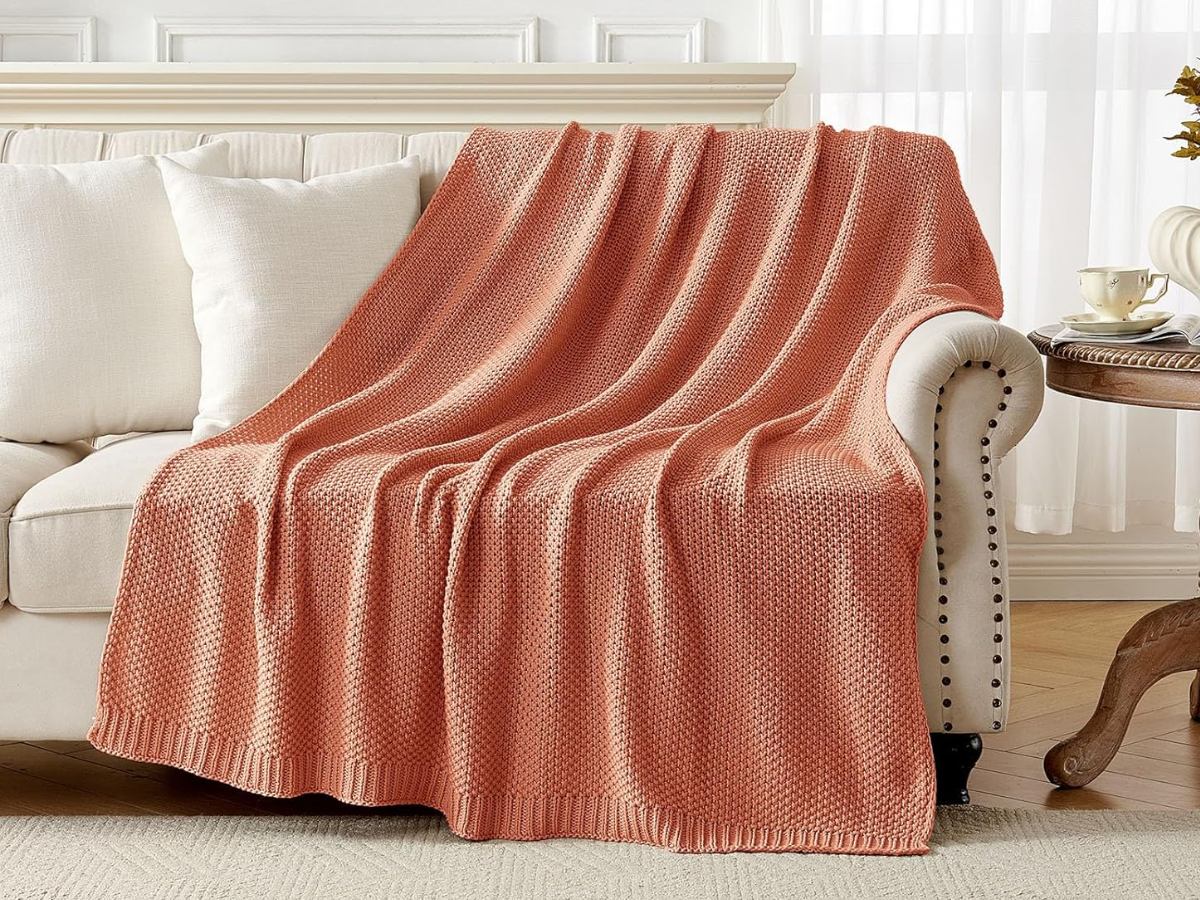 cozy knit blanket throw