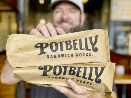 Kendall with potbelly sandwiches