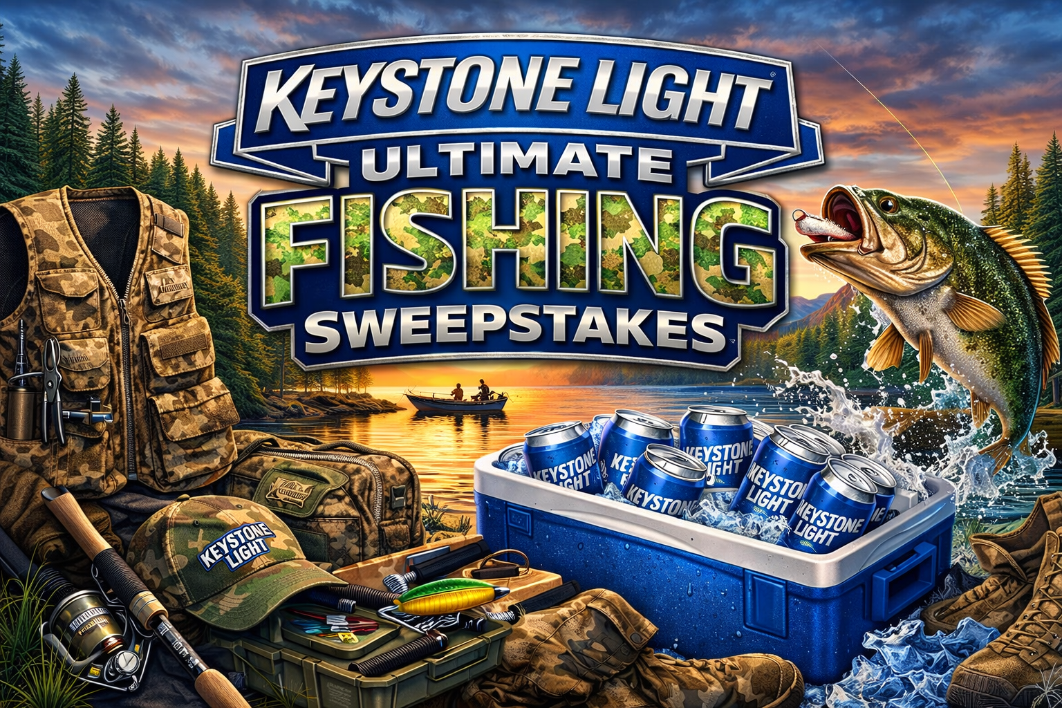Keystone Light Fishing 2026 Sweepstakes and Instant Win Game! 400 WILL WIN!!