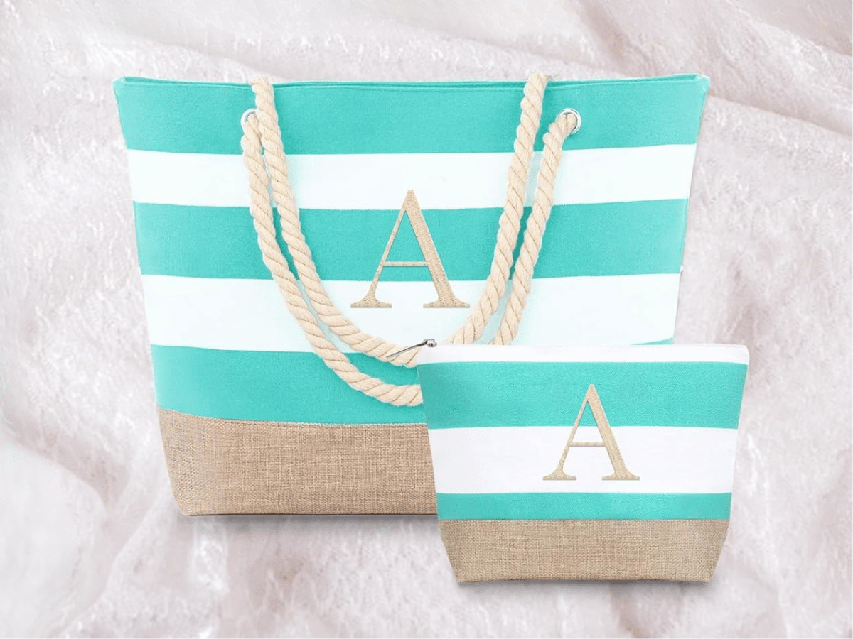 Monogram Beach Tote from Yoolife Monogram Beach Tote from Yoolife