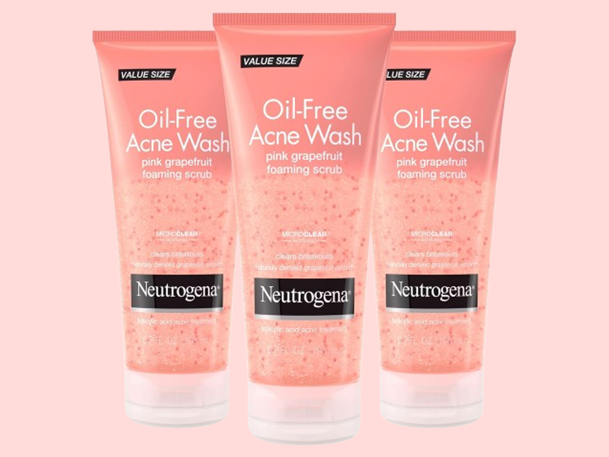 Neutrogena Oil Free Pink Grapefruit Acne Face Wash 3 Pack