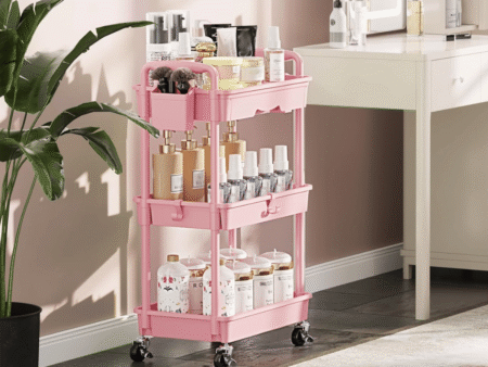 Pink Rolling Cart
