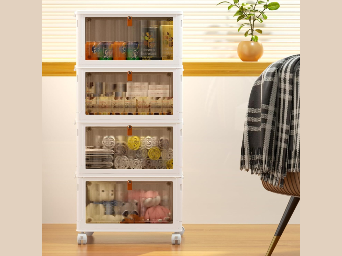 YFXCVSL 4 Tier Plastic Storage Bins