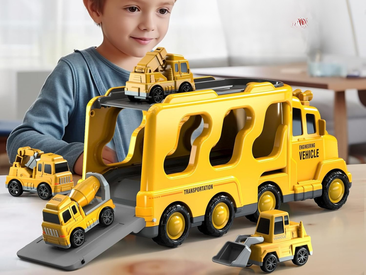 construction trucks set