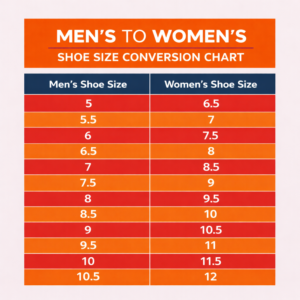 shoe conversion men to women