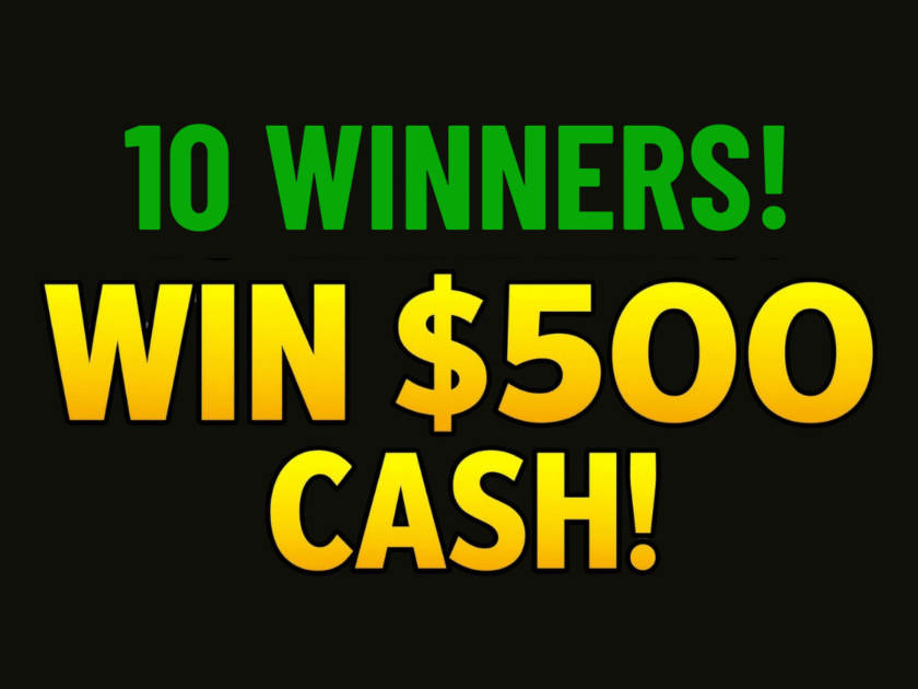 10 Winners! Win 500 Cash