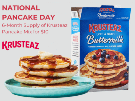 6 Month Supply of Krusteaz Pancake Mix for $10 for National Pancake Day