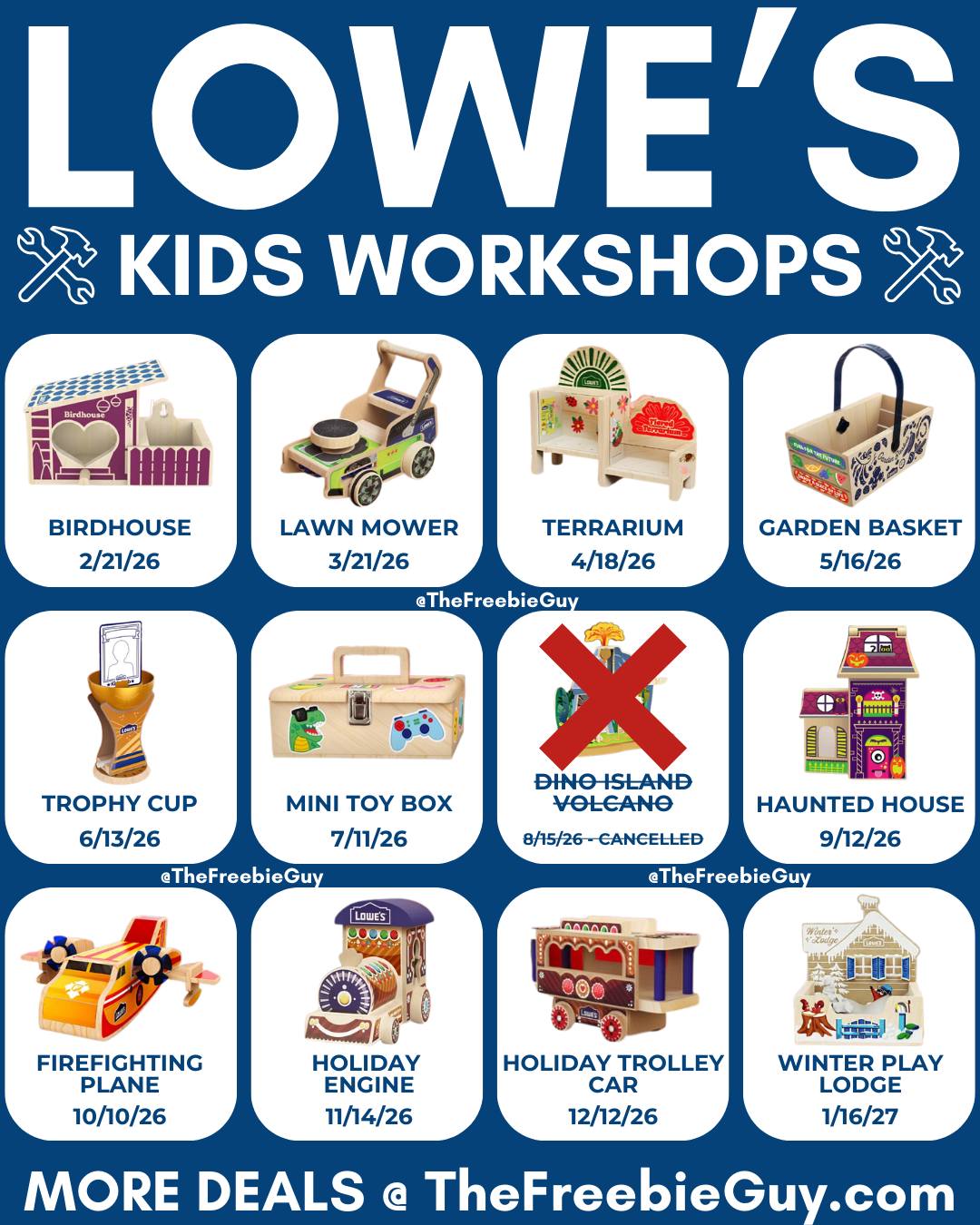 Free Lowe's Kids Workshops