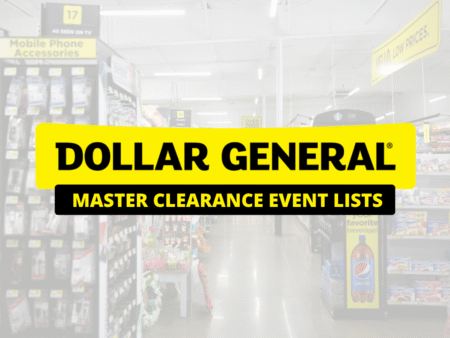 Dollar General Master Clearance Events Lists