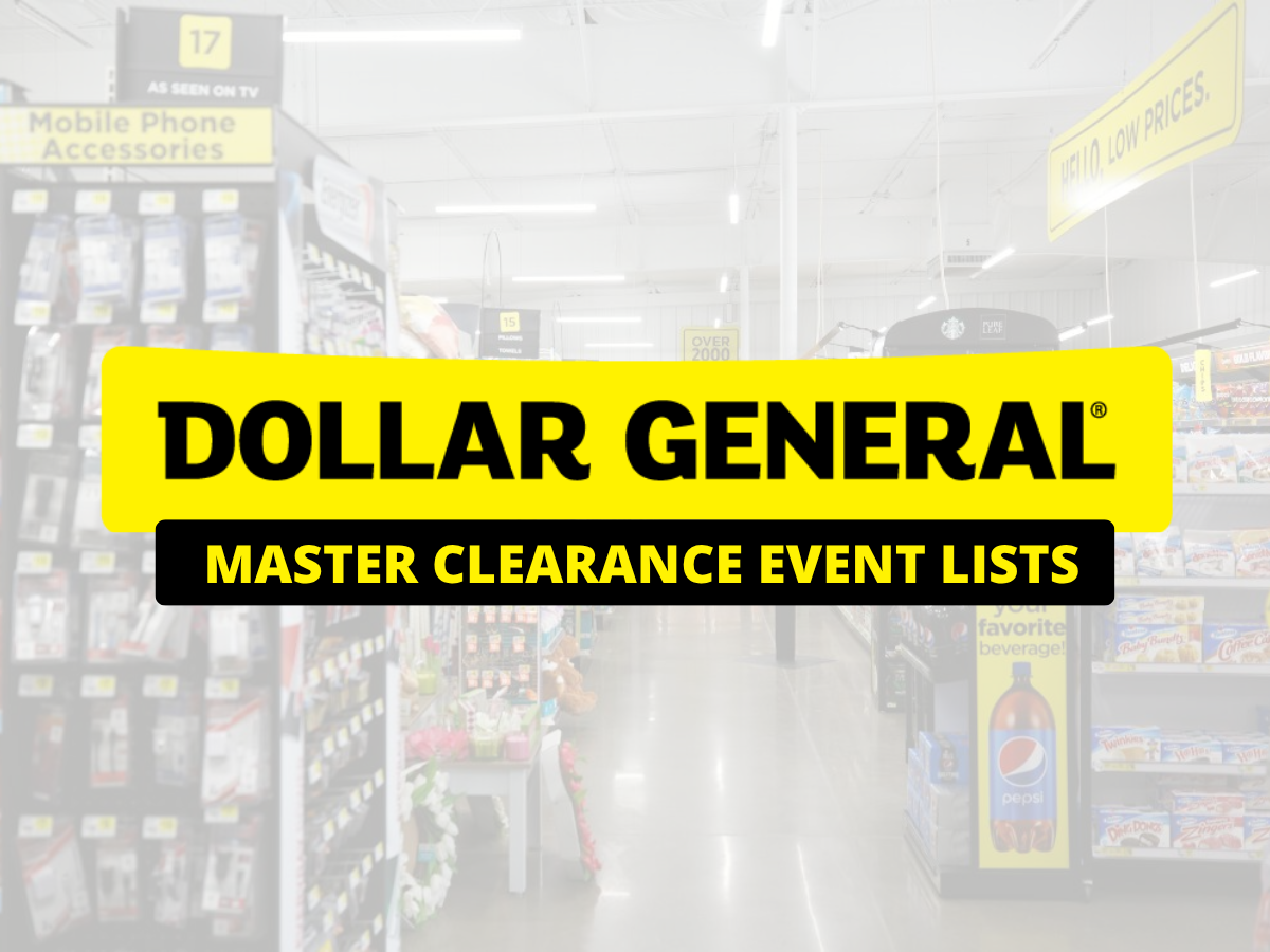 Dollar General Master Clearance Events Lists