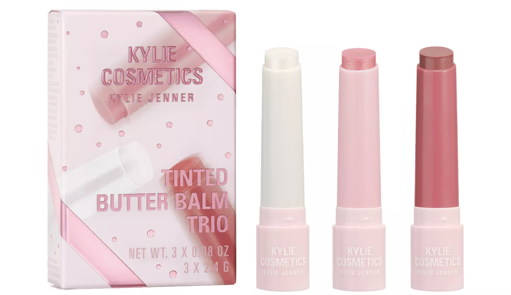 Kylie Cosmetics 3 Pc Holiday Tinted Butter Balm Gift Set