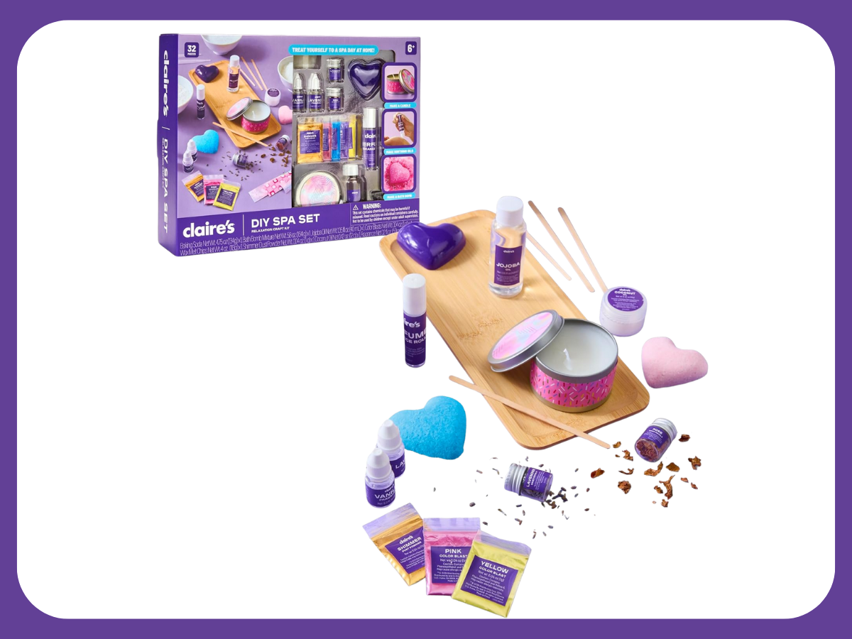 candle and bath bomb set