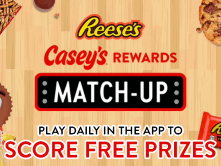 Casey's Rewards Match Up Instant Win Game & Sweepstakes