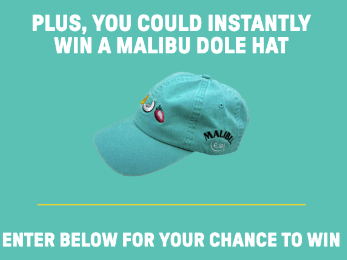 134 Winners Score a Prize in The Malibu Dole Hawaii Sweepstakes and Instant Win Game!
