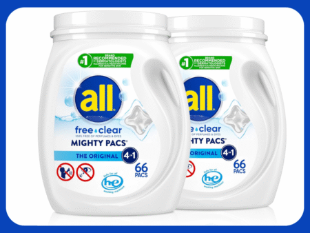 all Laundry Detergent Mighty Pacs Free Clear 132 Count