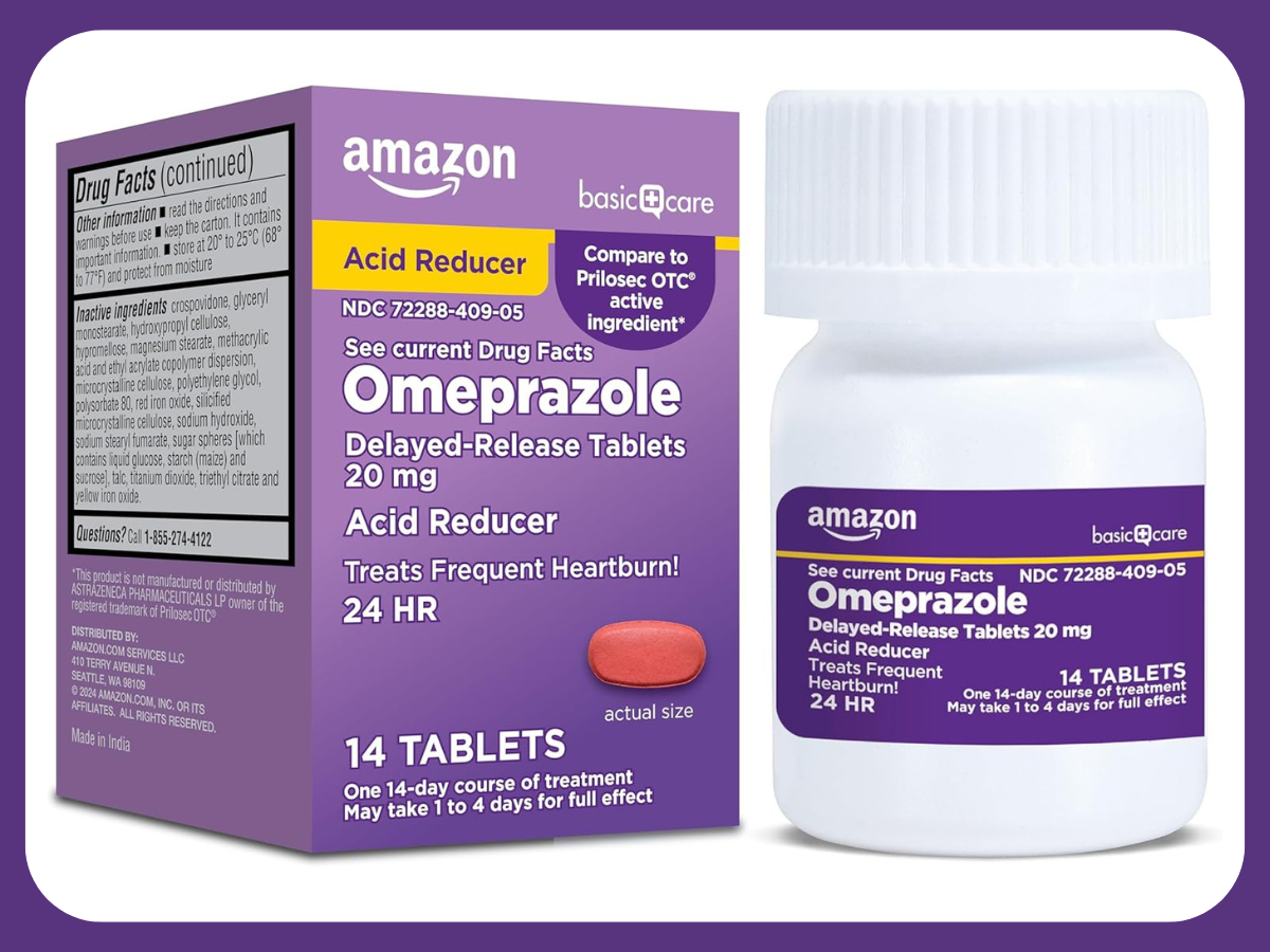 Amazon Basic Care Omeprazole Delayed Release Tablets