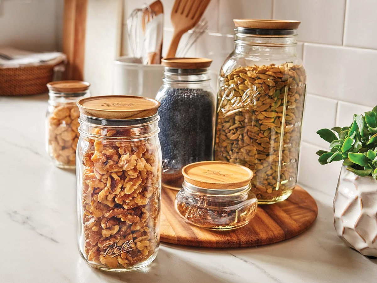 Ball Jar Wooden Storage Lids 5 Pack
