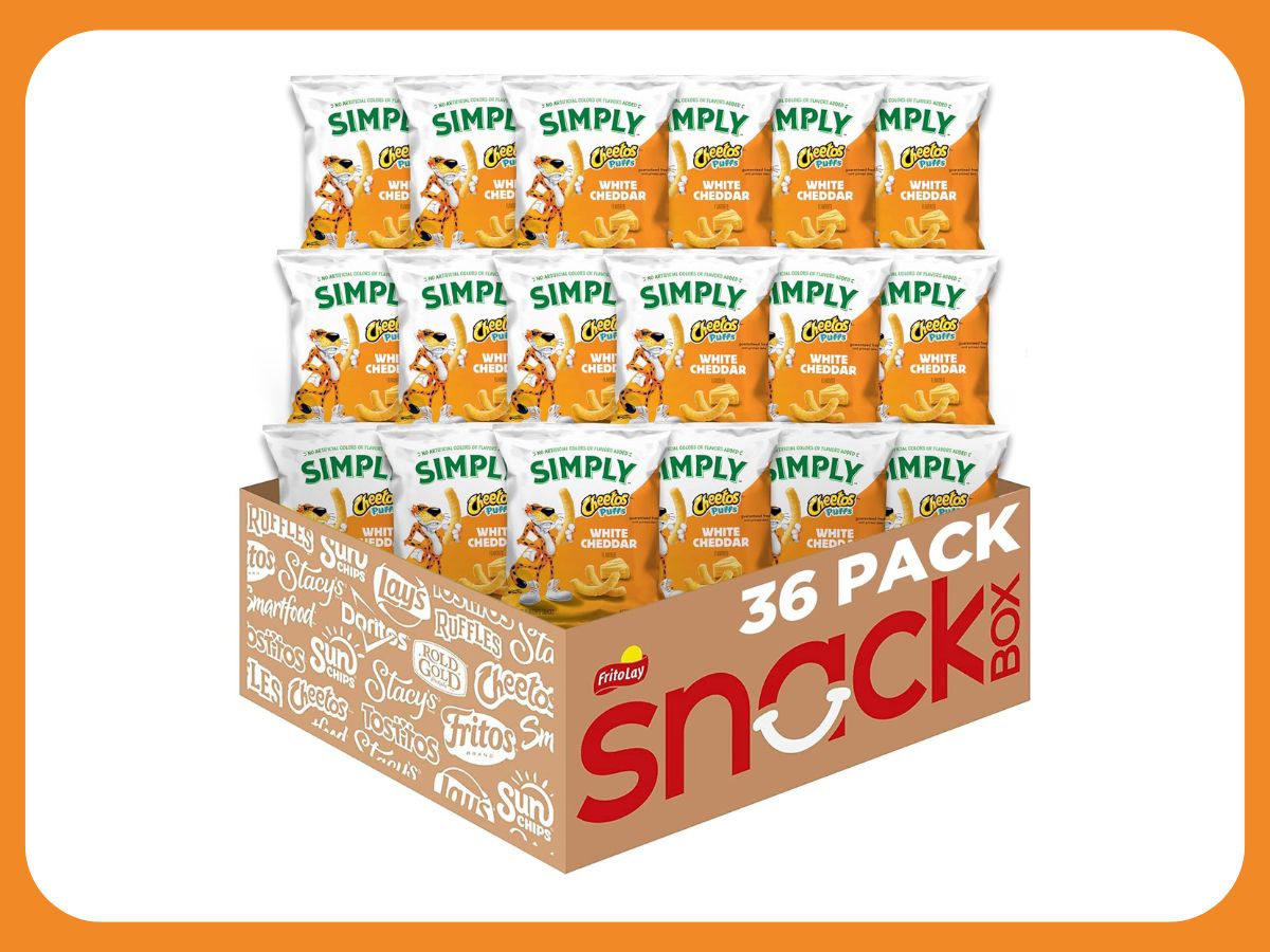 36 Pack of Simply White Cheddar Cheeto Puffs